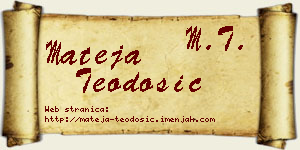 Mateja Teodosić vizit kartica